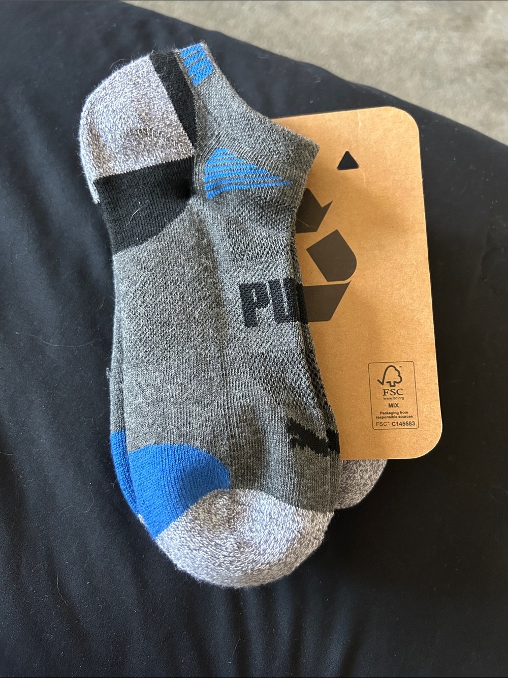 Puma Men’s Grey and Blue Low-Cut Athletic No-Show Socks